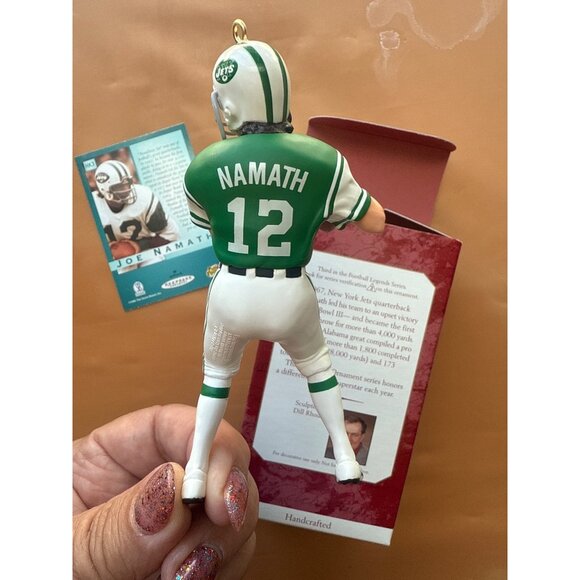 Joe Namath Hallmark Keepsake Ornament 1997 Collectors Series NFL Licensed - Picture 2 of 4